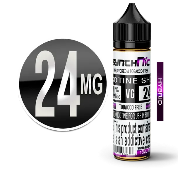 SynthNic NicShot Nicotine Additive 15ml-ATC-Hybrid HitSalt - 24mg (for 60ml bottles only)