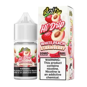 Hi Drip Salts White Peach Strawberry 30ml E-Juice