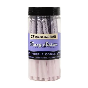BLAZY SUSAN QUEEN SIZE CONES PURPLE JAR (25COUNT)