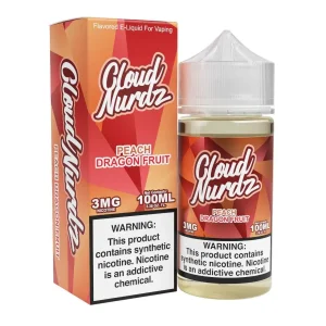 Cloud Nurdz Peach Dragonfruit Synthetic Nicotine 100ml E-Juice