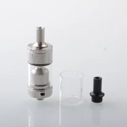 Authentic Ambition Mods TRINITY MTL RTA Atomizer - Silver, 2ml, 4 PCS Pins: 0.8, 1.0, 1.2, 1.4mm, 19mm Diameter
