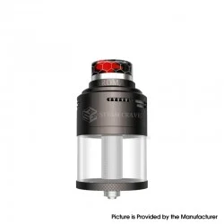Authentic Steam Crave Aromamizer Plus V4 RDTA / RTA / RDA Atomizer - Gun Metal, 11 / 13ml, 30mm Diameter
