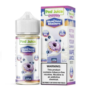 Pod Juice Glazed Donut Blueberry Tobacco Free Nicotine E-Juice 100ml