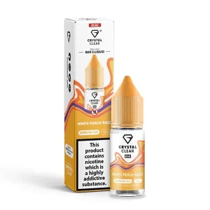 Crystal Clear White Peach Razz 10ml Nic Salt