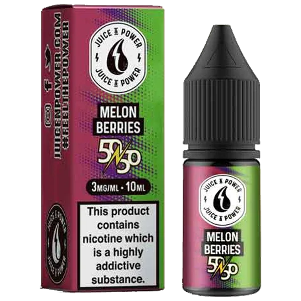 Juice N' Power 50:50 Melon Berries 10ml E-Liquid