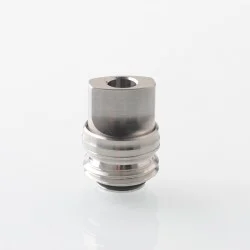 Monarchy Ultra Whistle Style Drip Tip for BB / Billet / Boro AIO Box Mod - Silver, Stainless Steel + Titanium