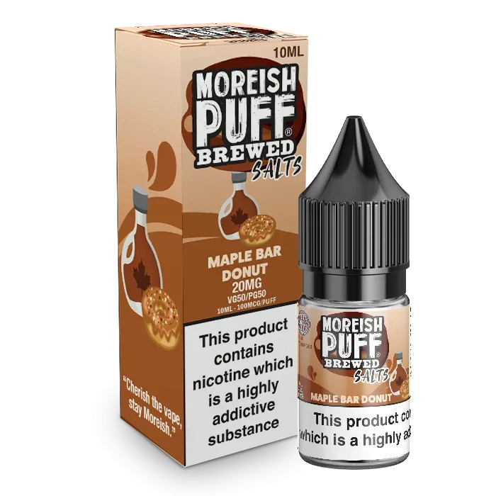Moreish Puff Brewed Maple Bar Donut 10ml Nic Salt - Image 2