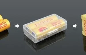 IMREN 18650 3000mah 45A (2 pieces / Flat Top / GOLD / Battery Case included)