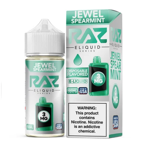 Pod Juice x RAZ Jewel Spearmint Tobacco Free Nicotine E-Juice 100ml - Image 2
