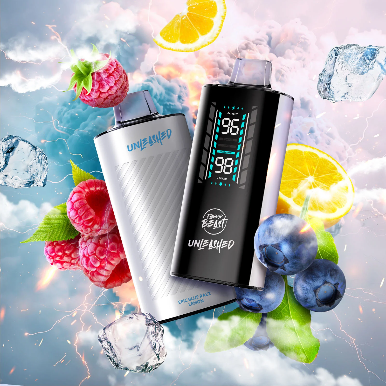 Epic Blue Razz Lemon Flavour Beast Unleashed DCP 20K – Disposable Vape - Image 2