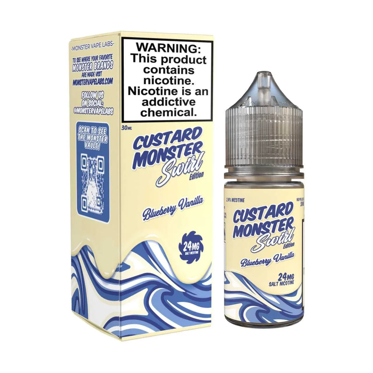 Custard Monster Swirl Edition Blueberry Vanilla Salt 30ml E-Juice