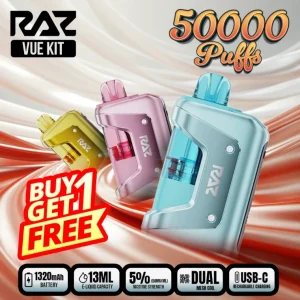Raz VUE Kit Disposable (50000 Puffs) - Buy 1 Get 1 Free
