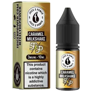 Juice N' Power 50:50 Caramel Milkshake 10ml E-Liquid
