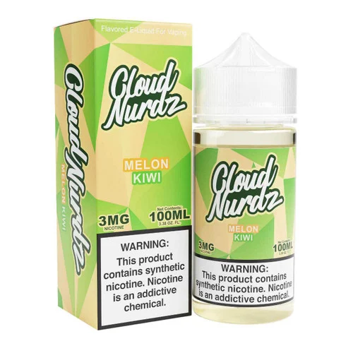 Cloud Nurdz Kiwi Melon Synthetic Nicotine 100ml E-Juice - Image 2