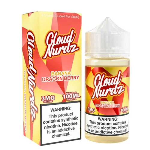 Cloud Nurdz Banana Dragonberry Synthetic Nicotine 100ml E-Juice - Image 2