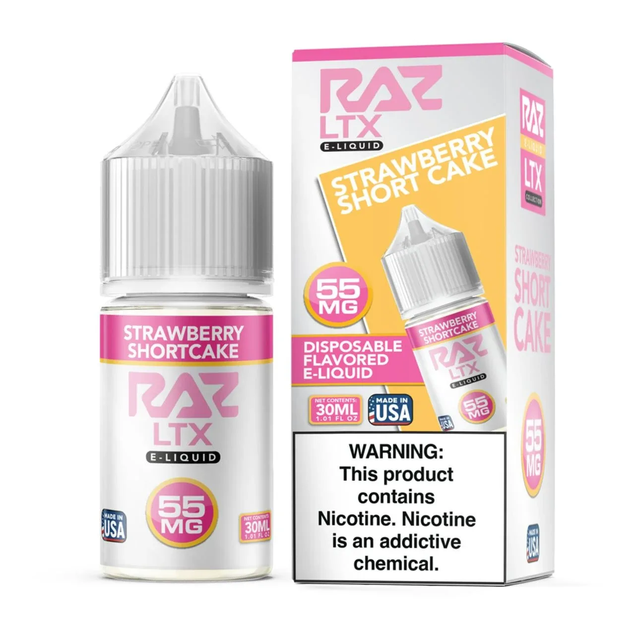 Pod Juice X Raz LTX Strawberry Shortcake Tobacco Free Nicotine 30ml Salt E-Juice