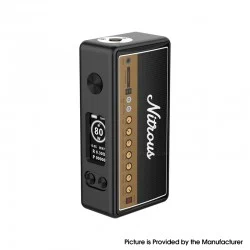 Authentic MECHVAPE X Nitrous Pocket 80W Box Mod - Nitro Tone Black, VW 5~80W, 1 x 18650