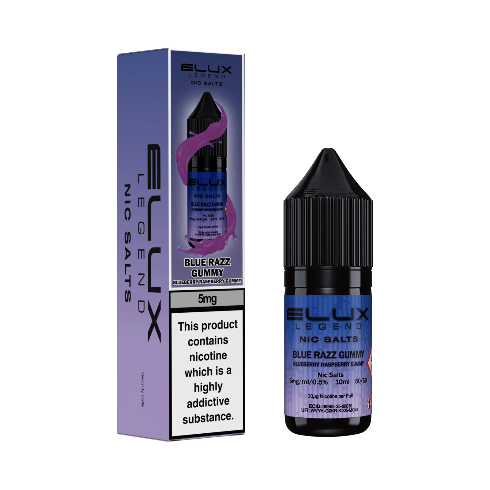 Elux Legend Blue Razz Gummy 10ml Nic Salt