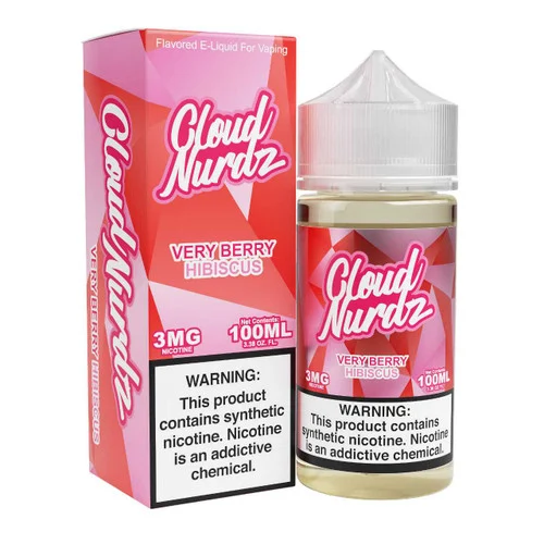 Cloud Nurdz Very Berry Hibiscus Synthetic Nicotine 100ml E-Juice - Image 2