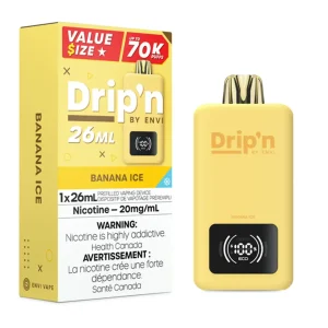 Banana Ice Drip’n by Envi 26mL – Disposable Vape