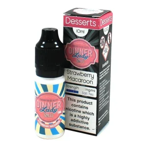 Dinner Lady Strawberry Macaroon 10ml Nic Salt