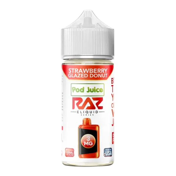 Strawberry Glazed Donut RAZ X Pod Juice 100ml