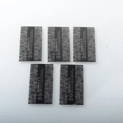 YFTK 18650 Universal Battery Wrapper Skin Sticker - Black Texture (5 PCS)