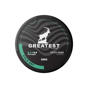 Greatest Cold Dry White Gold Nicotine Pouches 8mg - 20 Pouches