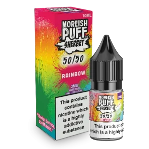 Moreish Puff Sherbet 50/50: Rainbow Sherbet 10ml E-Liquid