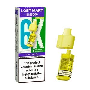 Triple Melon Lost Mary BM6000 Refill Pack