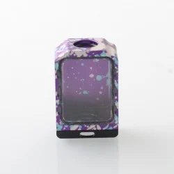 WICK'D XO Style Boro Tank for SXK BB / Billet AIO Box Mod Kit - Purple Gold Blue, Aluminum