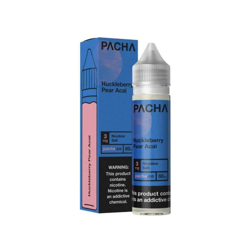 Pacha Huckleberry Pear Acai Synthetic Nicotine 60ml E-Juice - Image 2