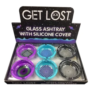 FUJIMA GLASS/SILICONE - ASHTRAY - 6COUNT