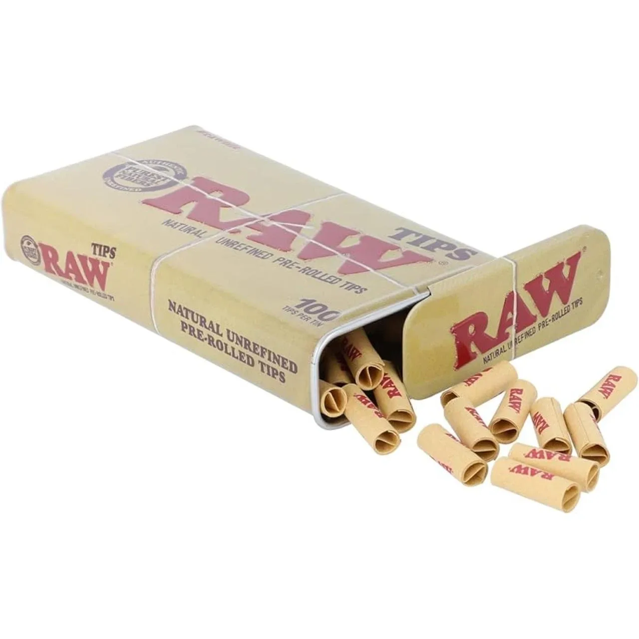 Raw PreRolled Tips Tins (Pack of 1)-100COUNT
