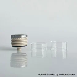 Rekavape Replacement Short Top Full Tank Tube Se for Kuma / Vico Style RTA - Beige, Stainless Steel + PEEK + Glass