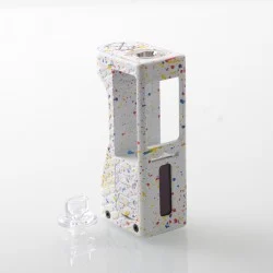 French V2.5 Style AIO Boro Mod - White Sprinkle, VW 1~60W, 1 x 18650, Evolv DNA60 Chipset, 3D Print