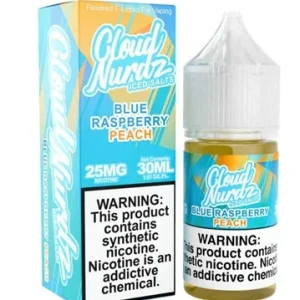 Iced Peach Blue Razz 30mL E-Juice by Cloud Nurdz Salts
