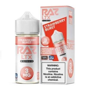 Pod Juice X Raz LTX Strawberry Burst Tobacco Free Nicotine 100ML E-Juice