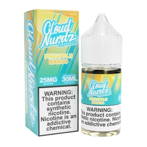 Cloud Nurdz Salts Iced Pineapple Mango Synthetic Nicotine 30ml E-Juice