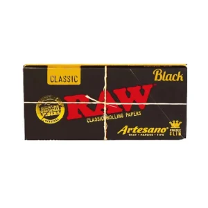 Raw Artesano King Size Slim Black Papers (Pack of 1)-1COUNT