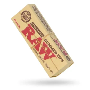 RAW Perforated Gummed Tips 33ct – Unbleached Pre-Rolled Filters for Custom Rolls