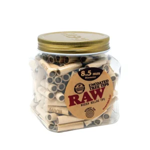 RAW Uncoated Tree Tips – Natural Wood Filters (8.5mm, 9.6mm, 11mm, 15mm)
