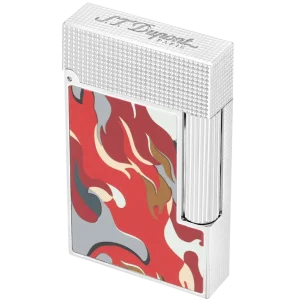 S.T. Dupont Ligne 2 Lighter – Microdiamond Head Red Camo Lacquer