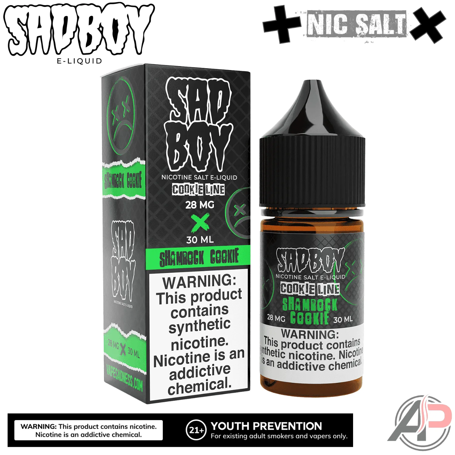 Sadboy Shamrock Cookie Salt Nicotine 30mL - Image 2