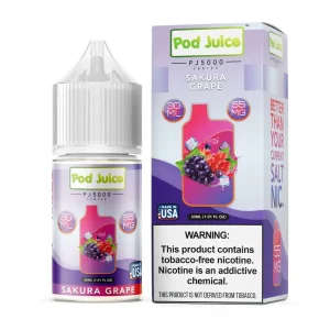 Sakura Grape Ice by Pod Juice PJ5000 Series Salt 30mL