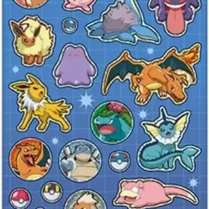 Showa Note Pokemon Glitter Hologram Foil Press Decorative Sticker