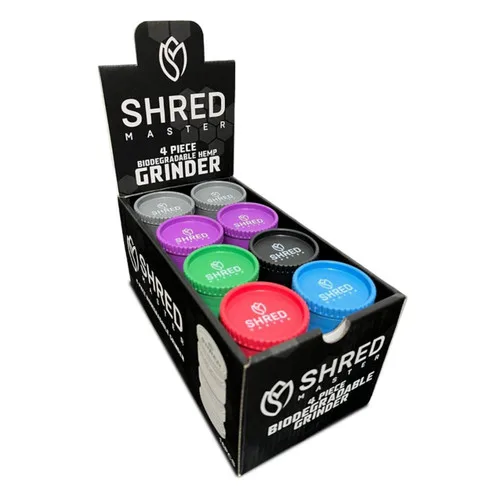 Shred Master Hemp Grinder 4 Piece -16COUNT - Image 2