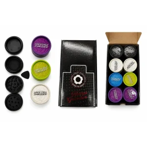 Shred Master Hemp Grinder 4 Piece - Magnetic (16 COUNT)