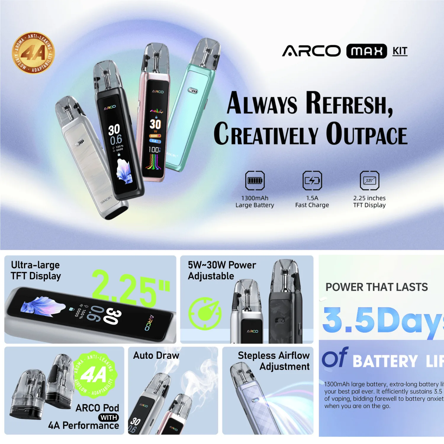 Smok Arco Max Pod System Starter Kit Device - Image 2