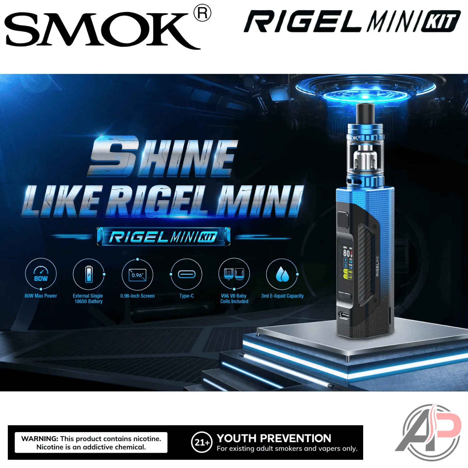 Smok Rigel Mini 80w Box Mod Starter Kit Device - Image 2